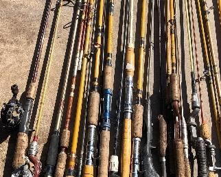 Antique Vintage Fishing Poles and Reels