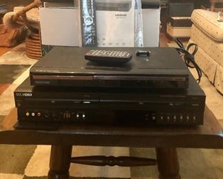 VHS player and DVD player