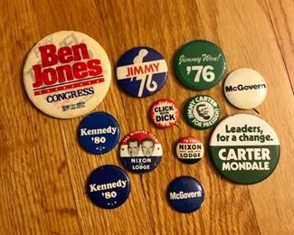 Vintage political pins/buttons...