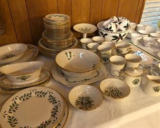lenox  and lots of it. huge amount of  china- and all this kind of thing !!