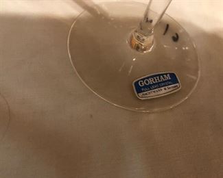 many brands of crystal stemware  gorham - lenox- st louis -