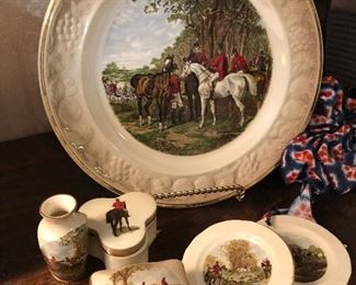 royal worcester hunt- pieces  