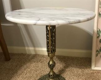 Marble and Brass round side table