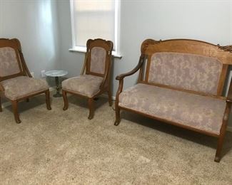 Beautiful antique Settee with a pair of matching chairs