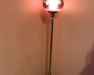 Vintage Cranberry floor lamp