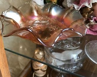 Vintage Iridescent Carnival candy dishes
