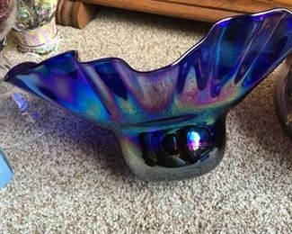 Iridescent Blue glass