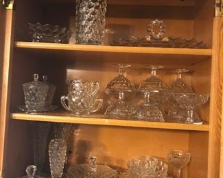 Large selection of Fostoria glass