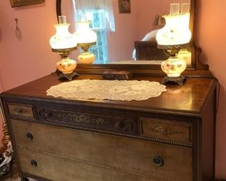 Beautiful antique dresser with mirror. Wonderful detail