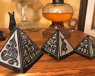 Egyptian Stone Resin Pyramids