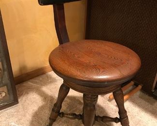 Antique Piano Chair