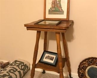 Antique 2-Tier Side Table