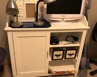 Small white storage cabinet