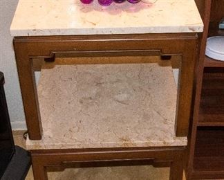 Mid Century marble top endtables