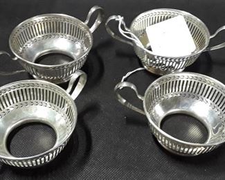 Sterling Cream Soup Holders 