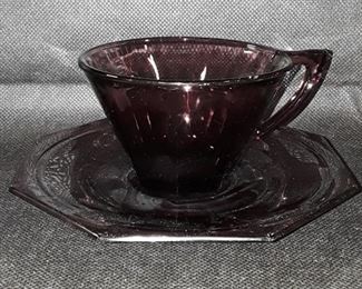 Amethyst Cup and Saucer
