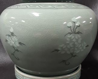 Celadon oriental pottery