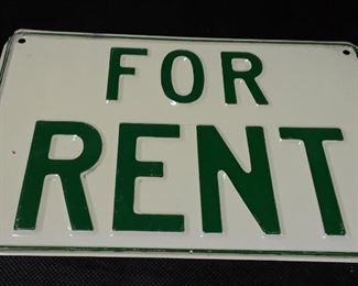 NEW OLD STOCK Rent Sign
