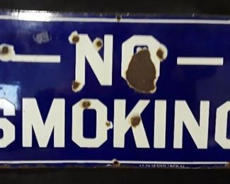 NO Smoking Porcelain Sign 