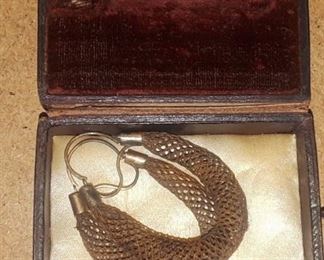 Rare Antique Earrings made of Human Hair