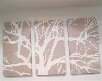Dining Room Tryptic Wall Art in Naturalistic Theme