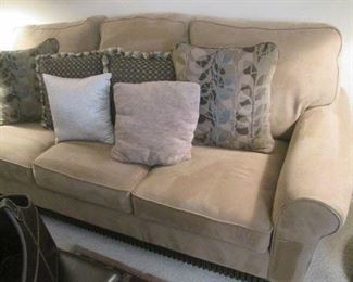Contemporary Sofa & Matching Love Seat, 84" wide