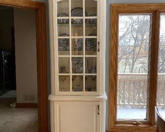 White wooden Display Cabinet; $350
