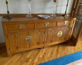 Sobota Collection by Century Asian Buffet; Dimensions 75" L x 18 1/4" D x 34" H;  $500; FULL DINING ROOM SET $2500
