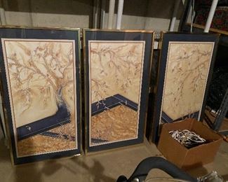Wall art; Triptych set $125