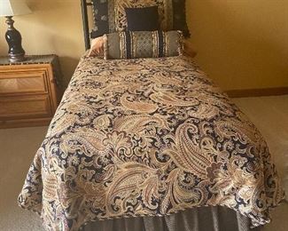 Eastern Accents comforter, sham, neck pillow and dust ruffle $125.  BED HAS SOLD!