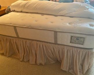 King Bed; Stearns & Foster mattress, box springs & frame; like new; $975
