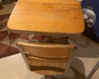 Vintage wooden school desk; $40