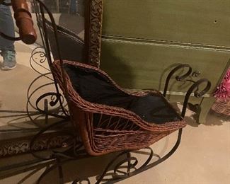 Vintage wicker sled; $35