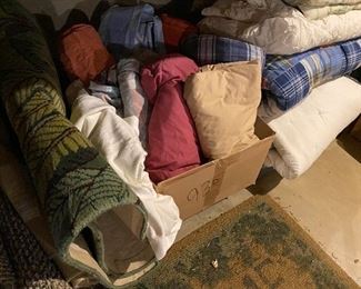 Bedding, rugs