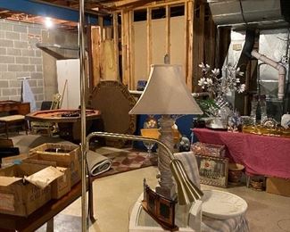 Brass floor lamp; $40