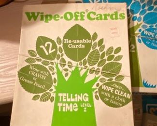 Wipe-Off Cards flash cards, vintage; $5 box