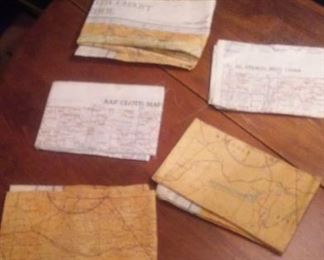 Rare WW2 Cloth AAF Maps