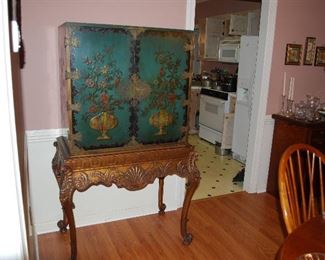 Antique Jappaned Cabinet