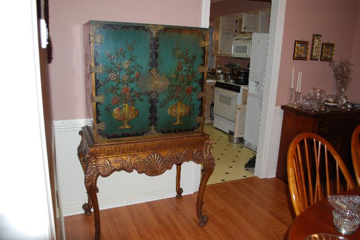 Antique Jappaned Cabinet