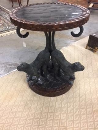 bronze monkey table