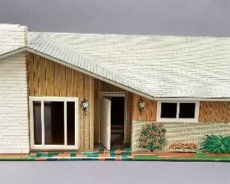 1950s/60s tin lith Mid Century house