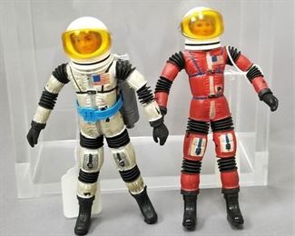 1966 Mattel Sergent Storm & Matt Mason rubber astronauts