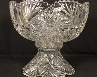cut glass punch bowl