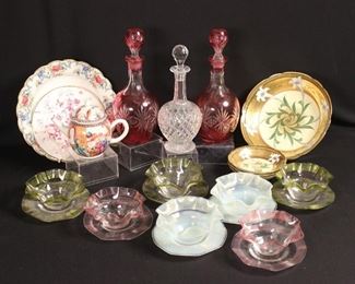 Victorian glass lot