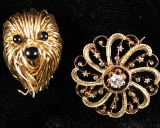 gold pins