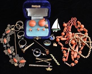 jewelry coral lot