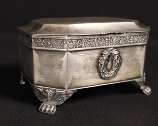 silver casket box
