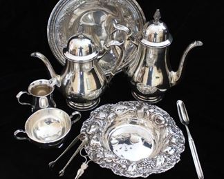 sterling silver tea set lots