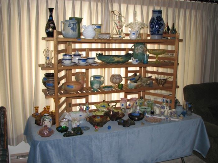 Several nice glass and pottery pieces