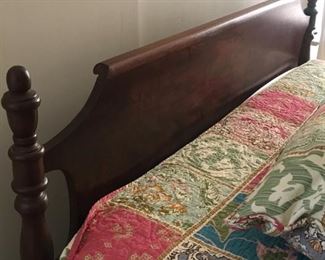 Headboard detail on vintage bed